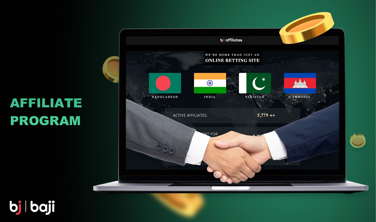 Baji सहबद्ध कार्यक्रम आपको नए ग्राहकों को आमंत्रित करके अच्छा पैसा कमाने की अनुमति देता है