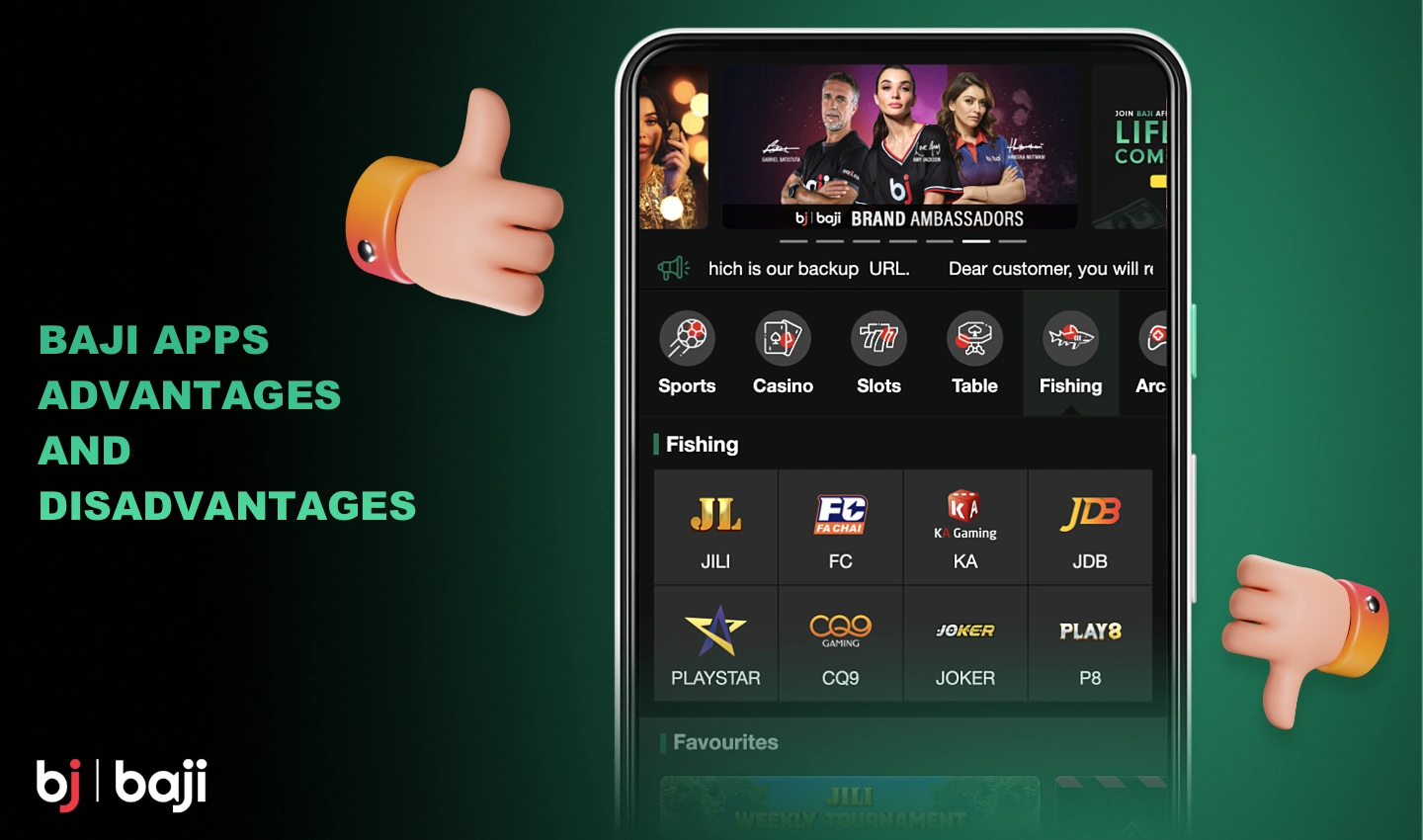 Baji موبائل ایپ کے بہت سے فوائد ہیں، لیکن یہ اپنے نقصانات کے بغیر بھی نہیں ہے۔